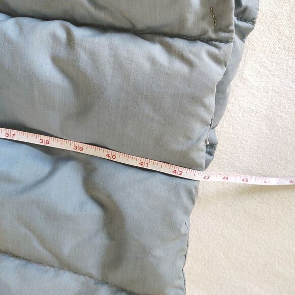 Vtg Woolrich Women's SMALL Long Puffer Coat Quilted Blue 80s 90s Retro Pastel - Picture 10 of 16